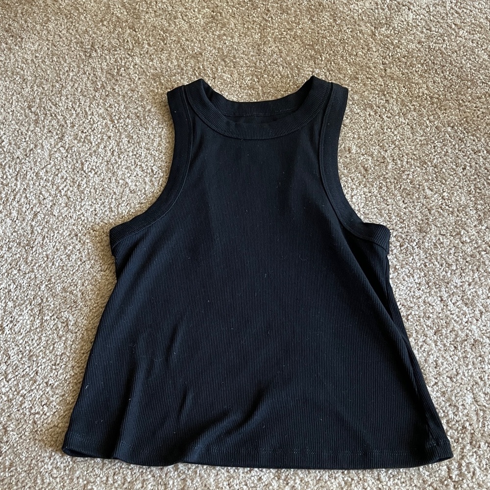 Old Navy Black Ribbed Tank Top